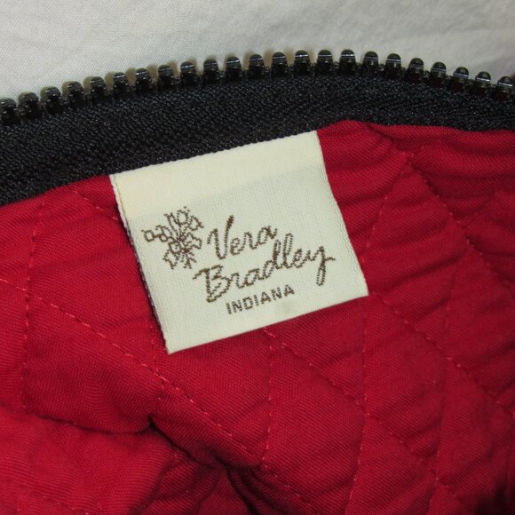 Vtg 90s Vera Bradley Indiana Noel 93 Christmas Candy Cane Holly Mini Duffle Bag - Picture 5 of 5